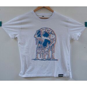 FAHQ Skull Melt‎ T-Shirt White Size M
